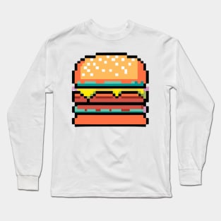 Pixel art burger 1 Long Sleeve T-Shirt